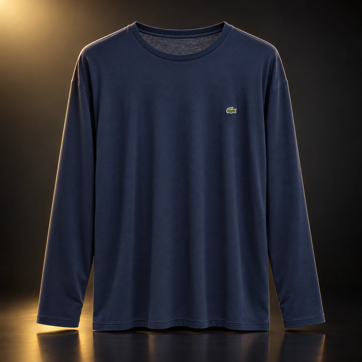 Camiseta Lacoste marinho de manga longa