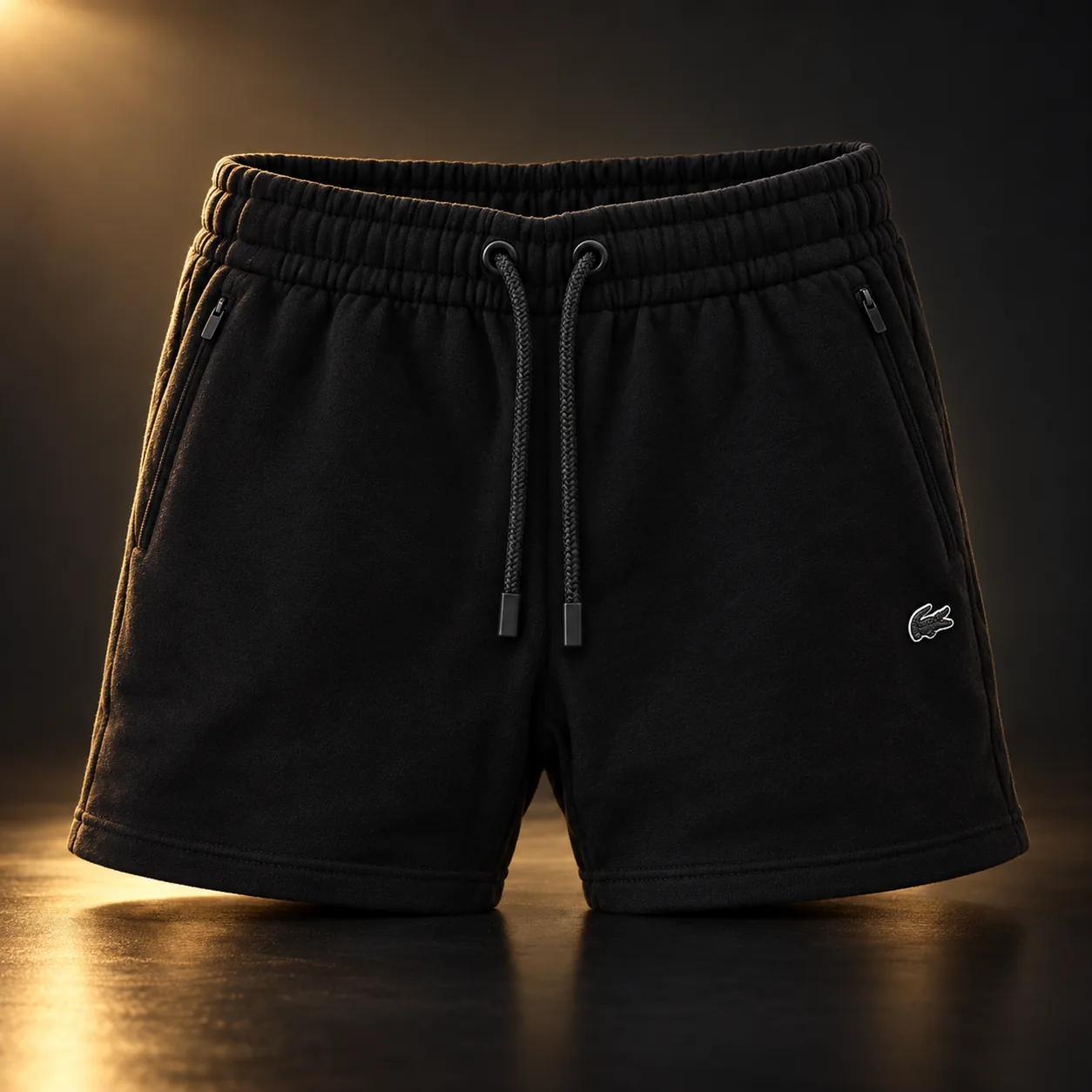 Short moletom Lacoste preto