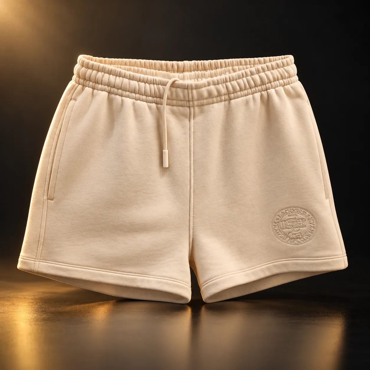 Short moletom Lacoste bege