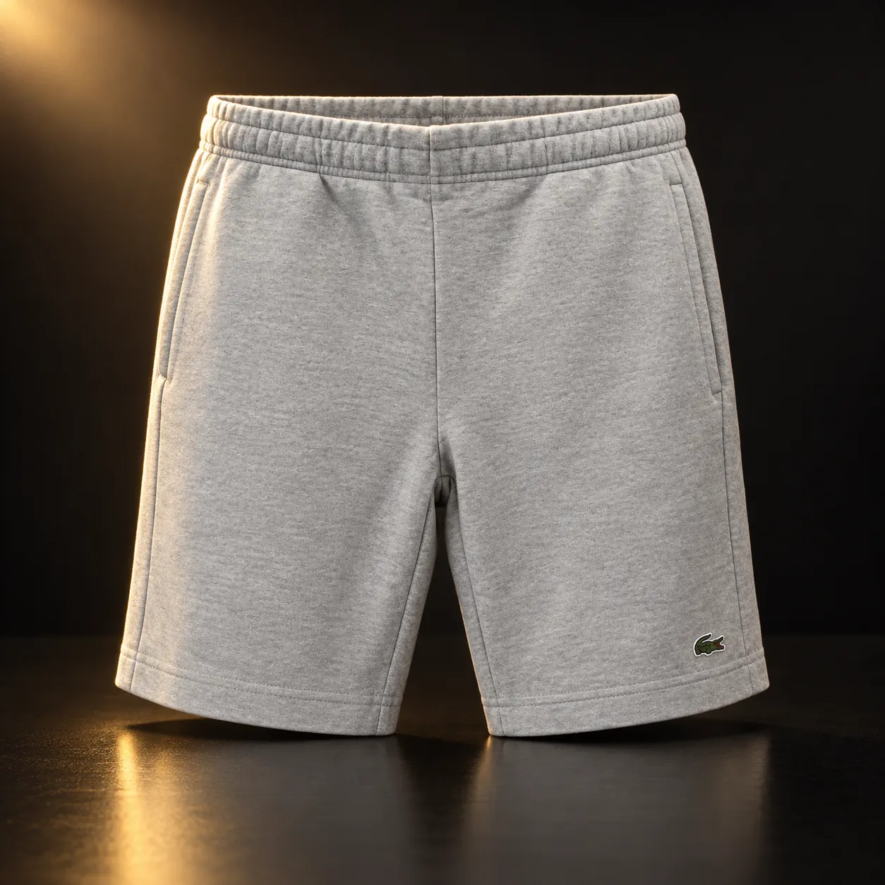 Bermuda moletom Lacoste cinza