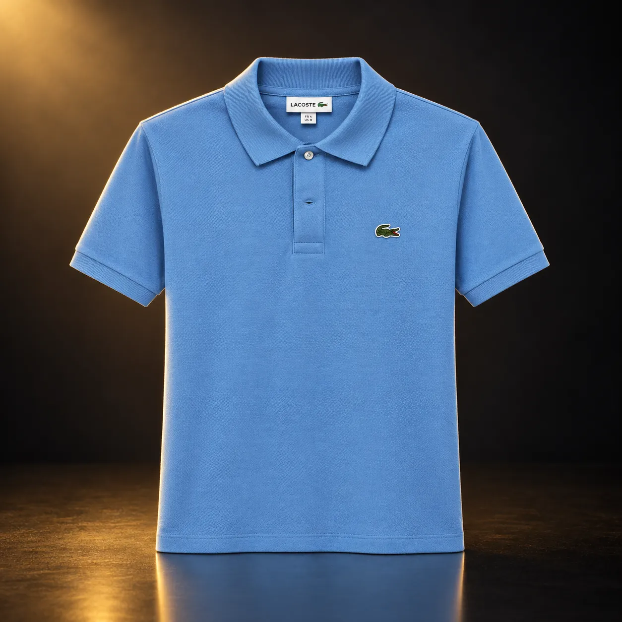 Polo Lacoste azul-clara mescla