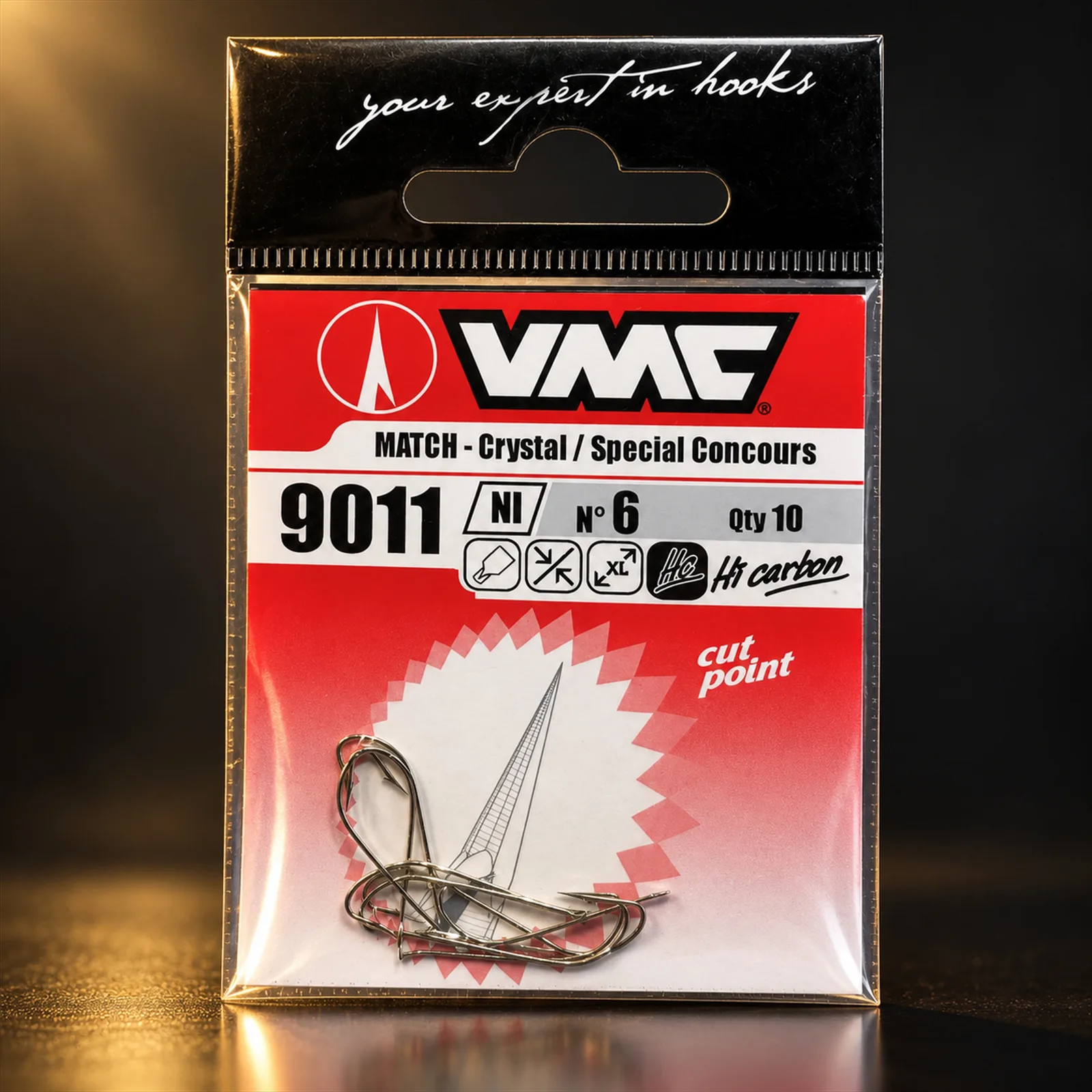 Anzol VMC Cristal Niquelado Nº 6 com 10 Unidades 9011NI