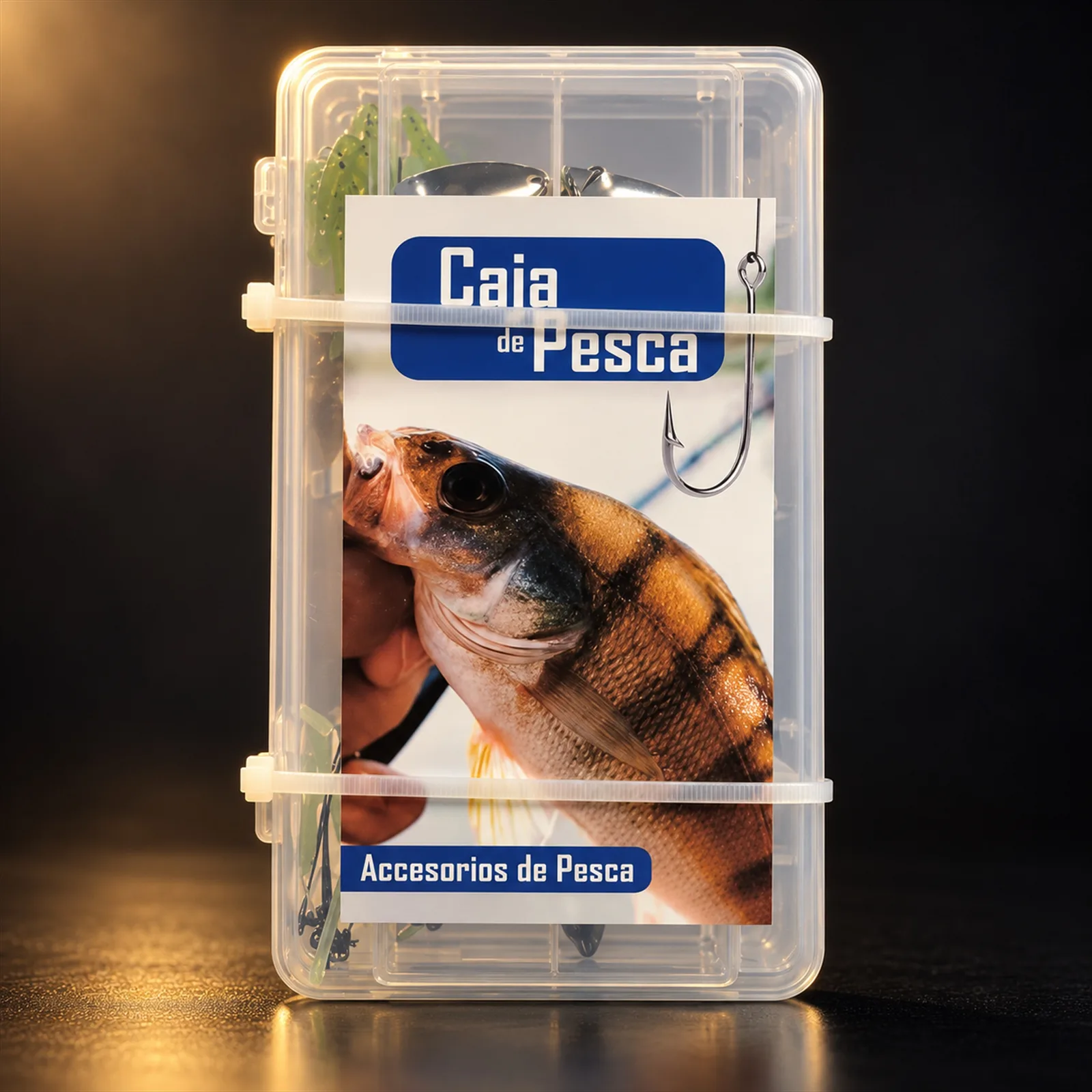 Caixa Plástica de Pesca Challenger com 28 Acessórios 3007-1