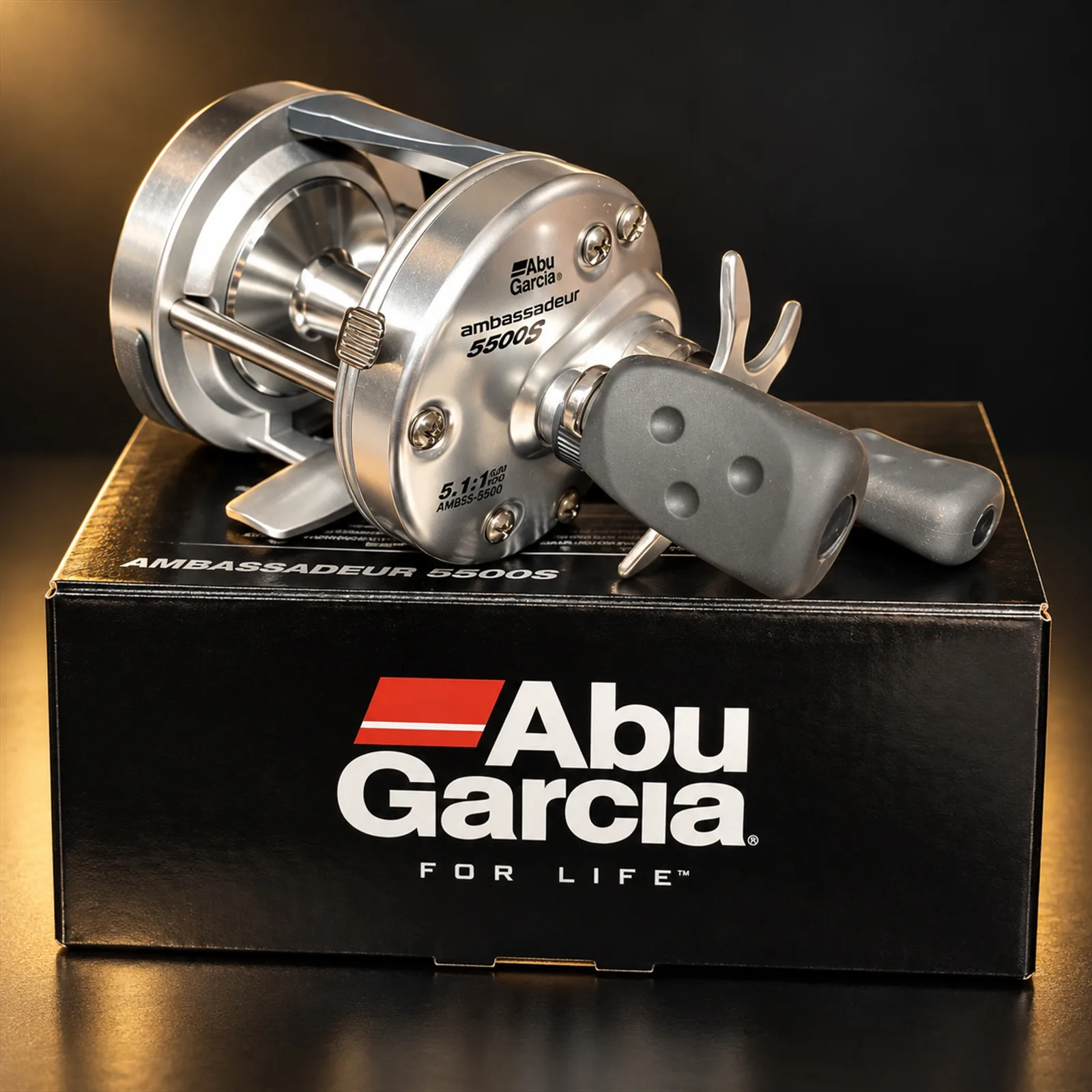Carretilha Abu Garcia Ambassadeur 5500 S 2 Rolamentos Relação 5,1:1 200 m x 0,35 mm Alumínio 1292732