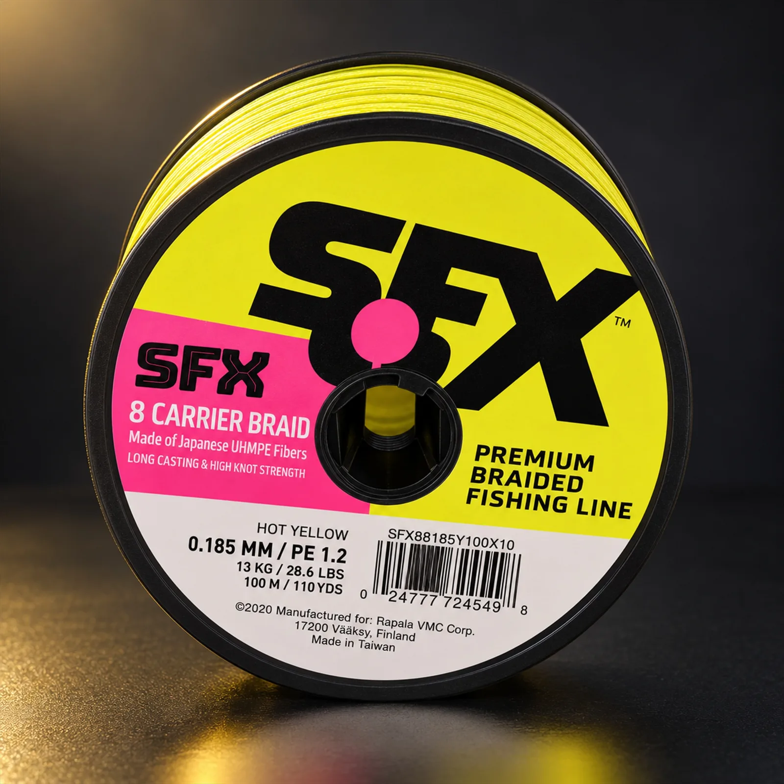 Linha Multifilamento Sufix SFX8 100 m 0,185 mm Amarela