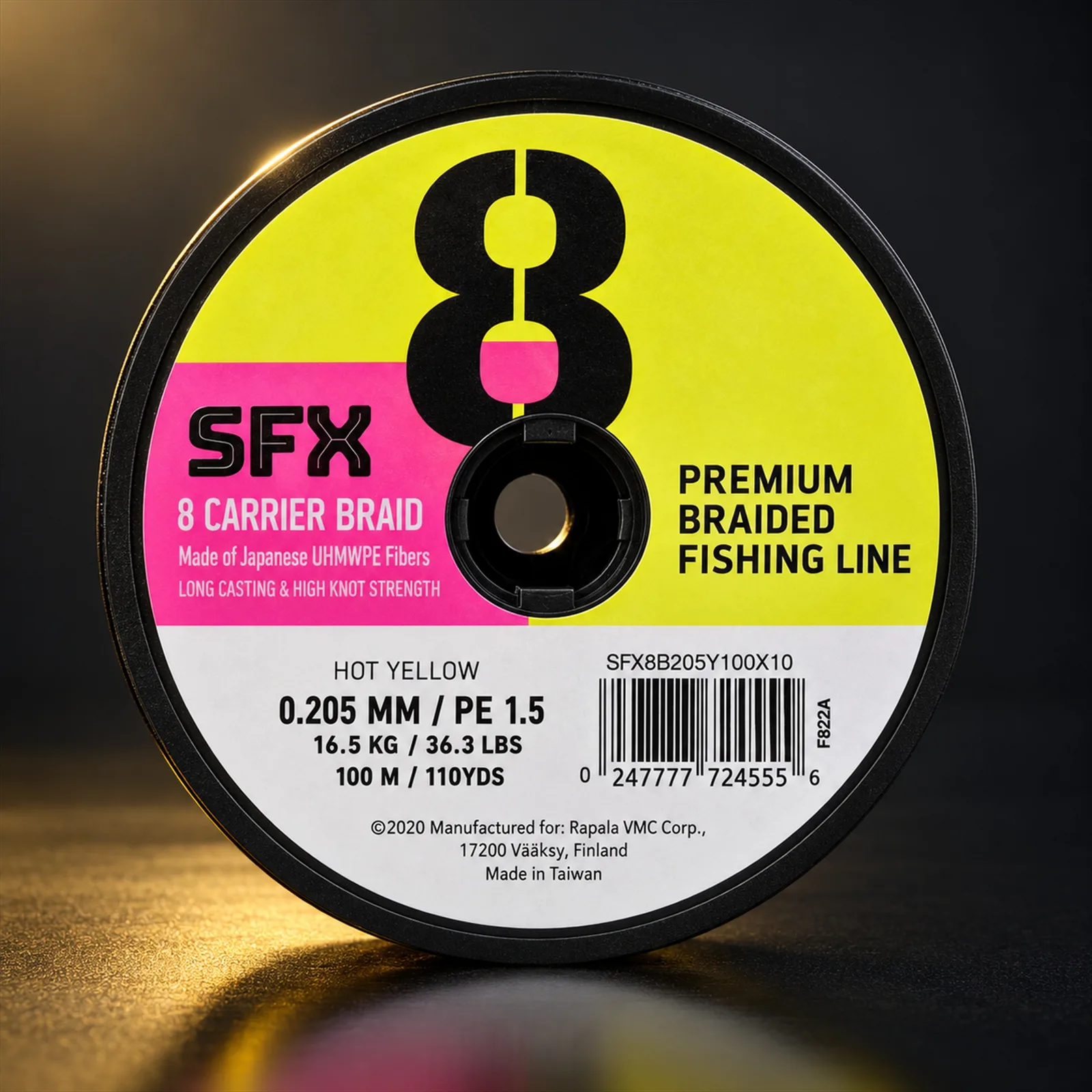 Linha Multifilamento Sufix SFX8 100 m 0,205 mm Amarela