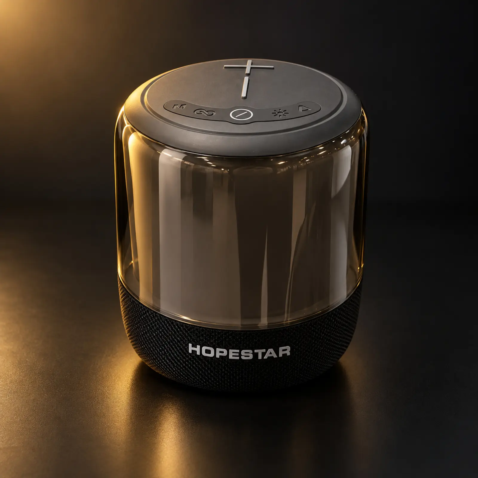 Caixa de som Hopestar SC-01 com microfone preta