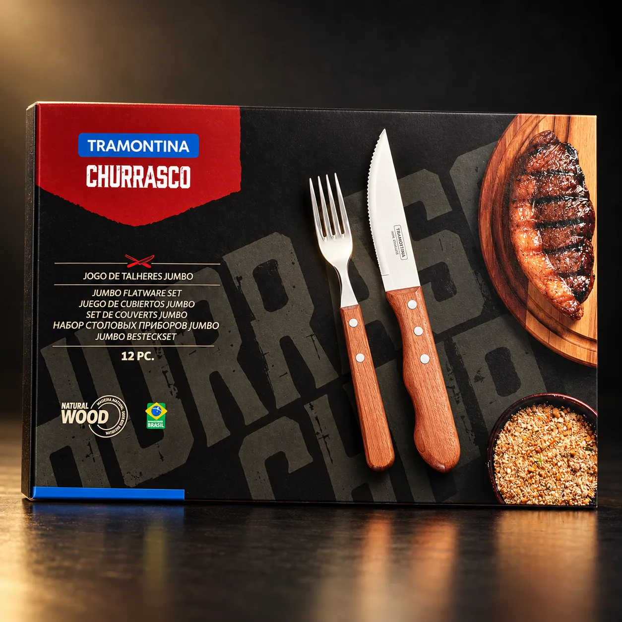 Jogo para churrasco Tramontina Dynamic Jumbo 12 peças