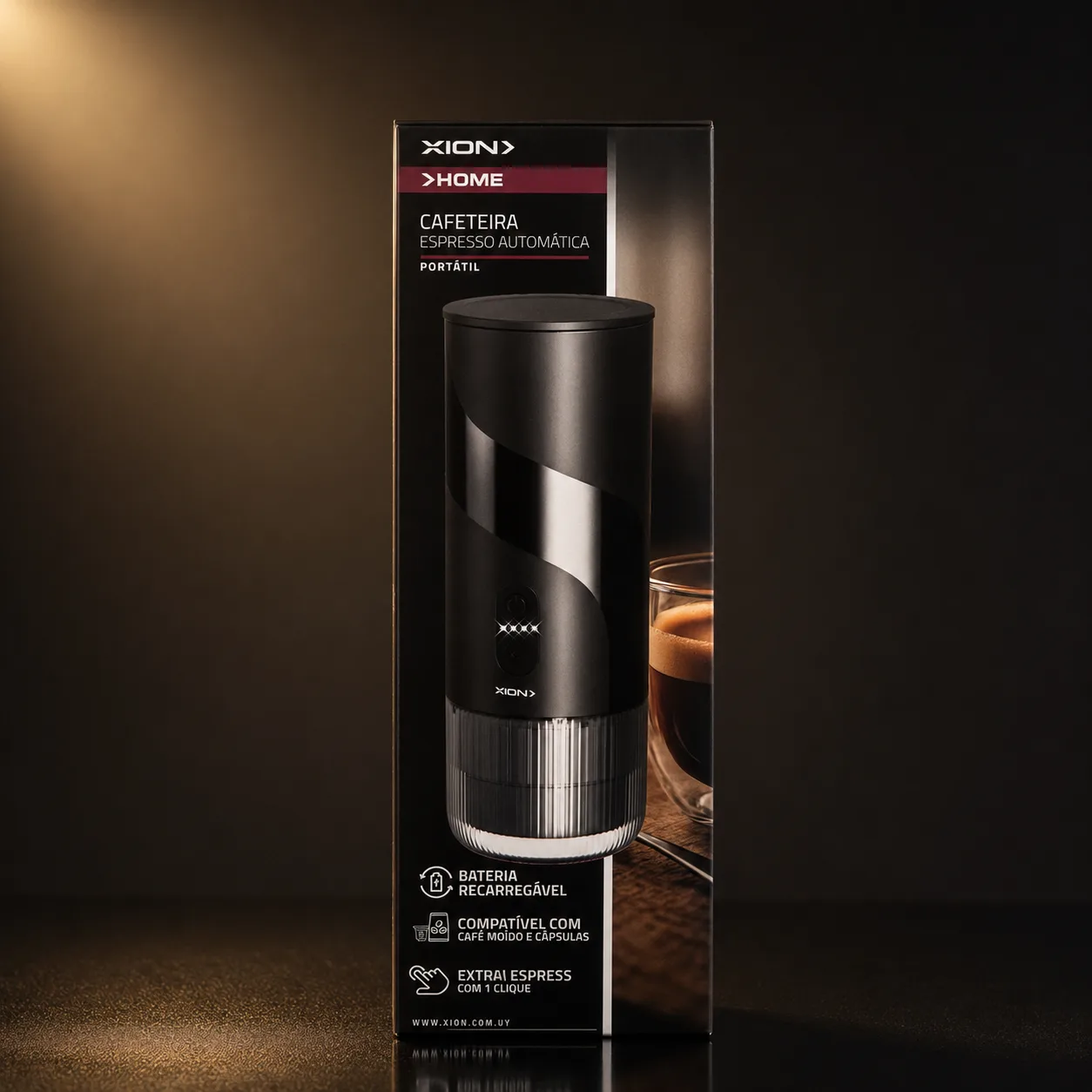 Cafeteira Elétrica Portátil de Cápsulas Espresso Digital