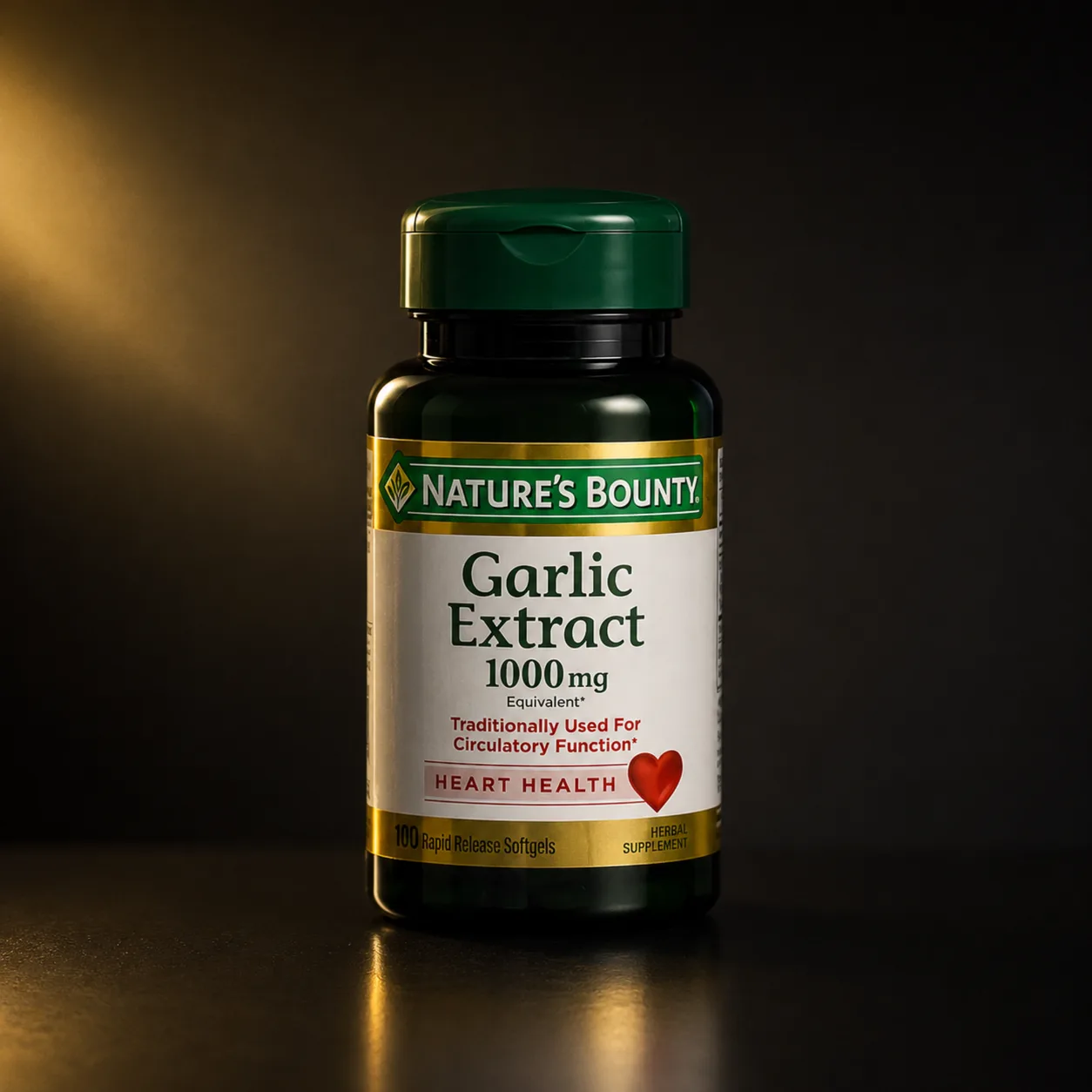 Alho Extrato Inodoro (Odor-Less Garlic) 1000mg, 100 cápsulas softgel