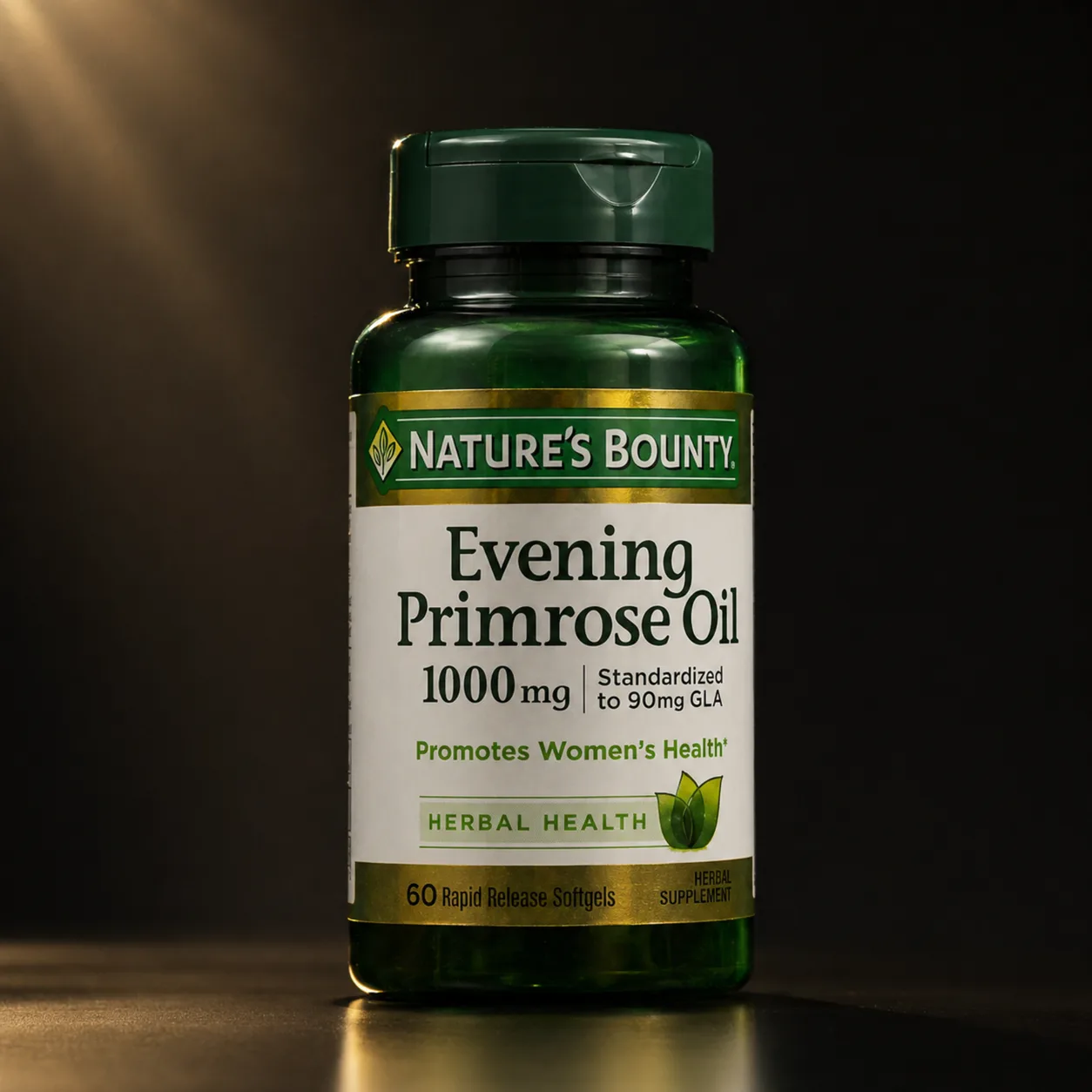 Óleo de Prímula (Evening Primrose Oil) 1000mg, 60 cápsulas softgel