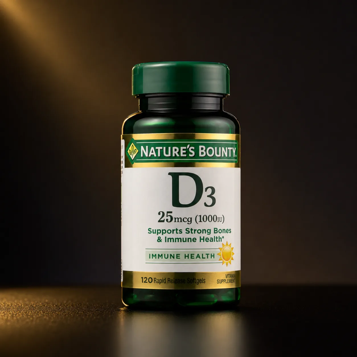 Vitamina D3 1.000 UI (25mcg), 120 cápsulas softgel