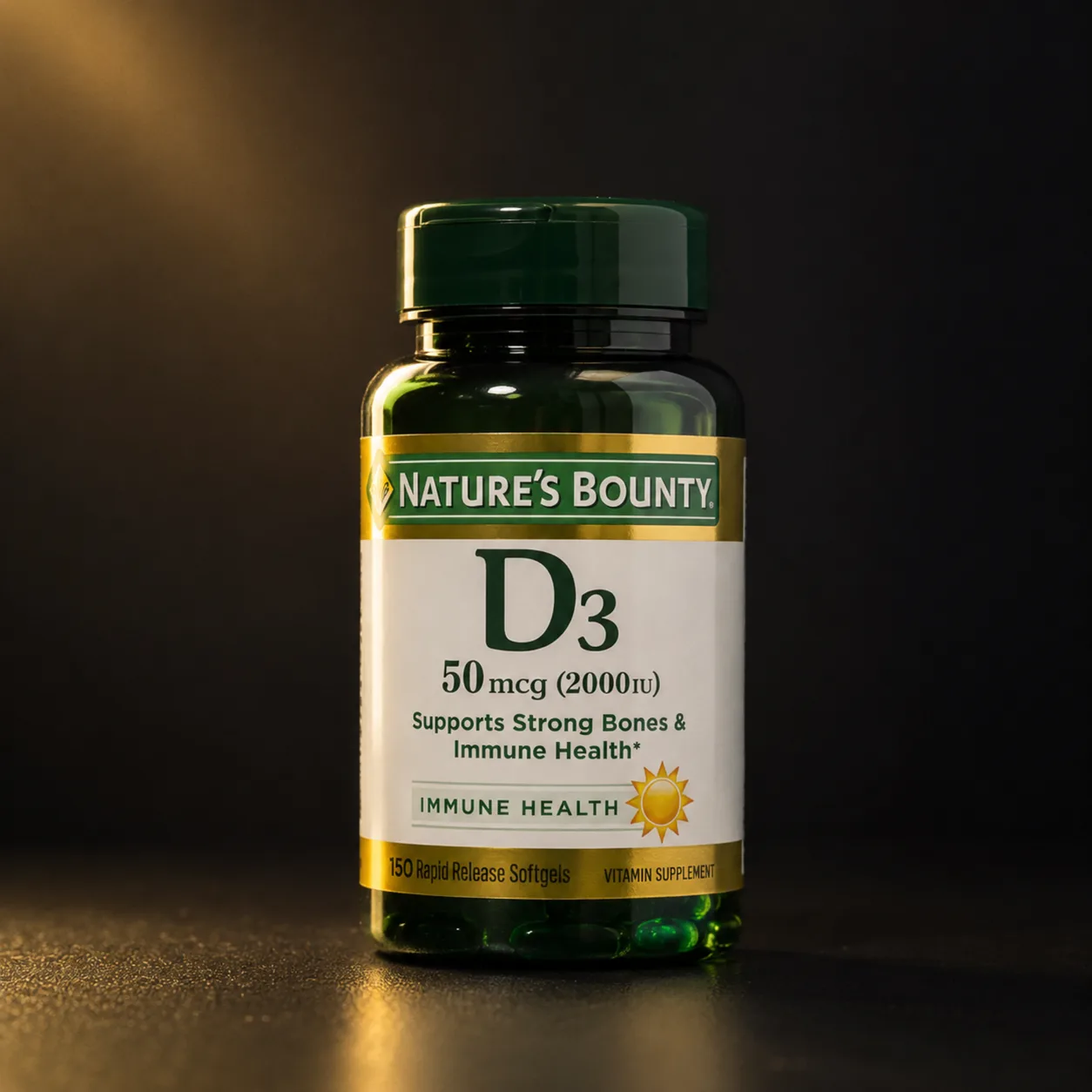 Vitamina D3 2.000 UI (50mcg), 150 cápsulas softgel